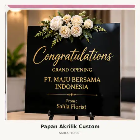 Papan Bunga Akrilik Kuta